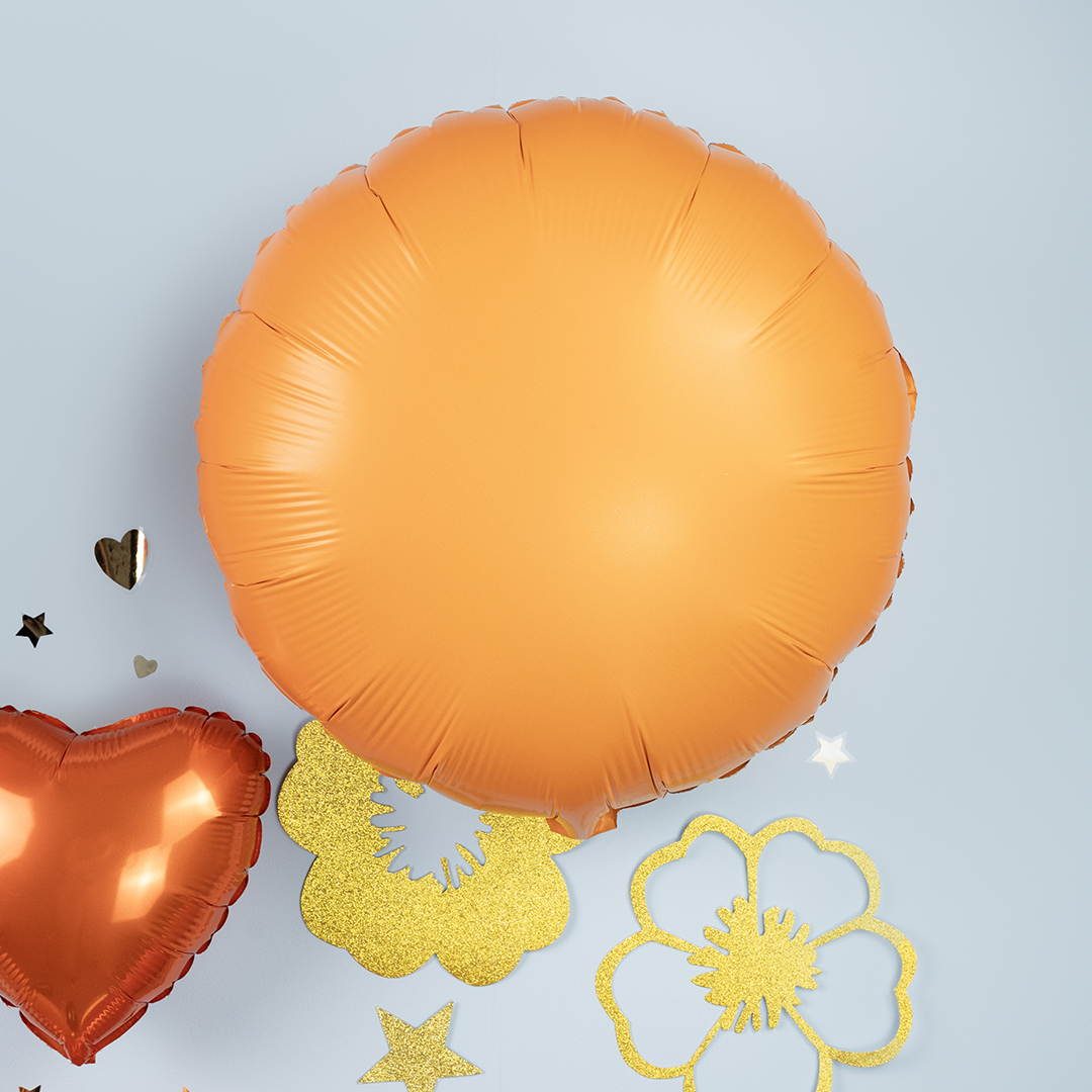 Шар (18''/46 см) Круг, Горчичный, Сатин, 1 шт.