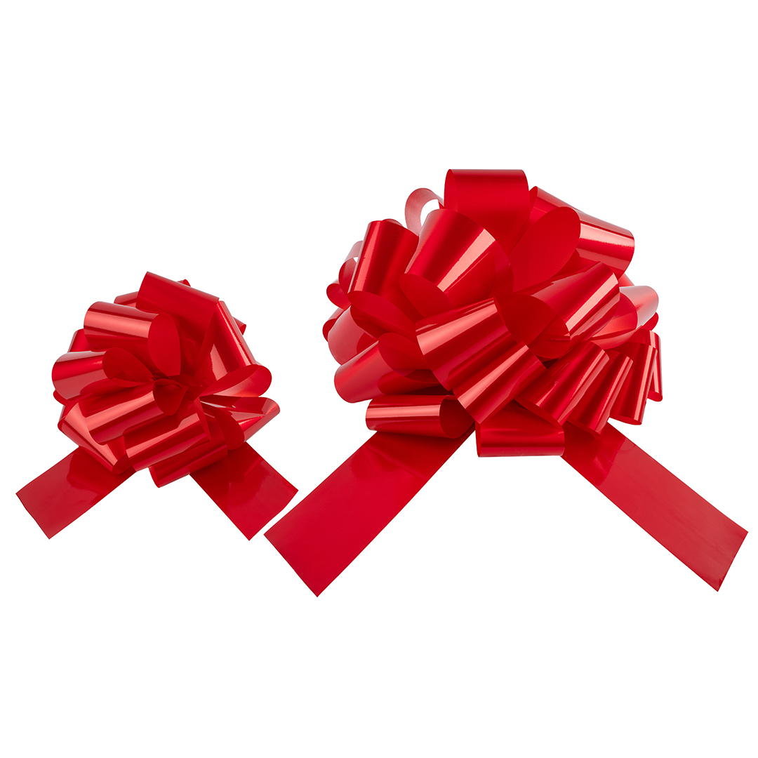 Бант Шар, Красный, Лаковый, 36 см, 1 шт. в упак. 