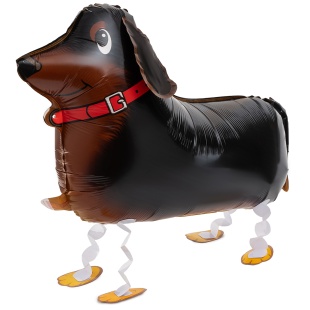 Шар 3D (24''/61 см) Ходячая Фигура, Такса, 1 шт. в уп.