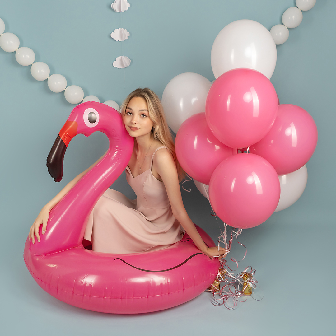 Шар (12''/30 см), Фламинго, пастель, 100 шт.