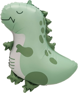 Шар (23''/58 см) Фигура, Динозаврик, Зеленый, Сатин, 1 шт. в уп.