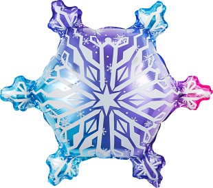 Шар (26''/66 см) Фигура, Волшебная снежинка, Градиент, 1 шт. в уп.