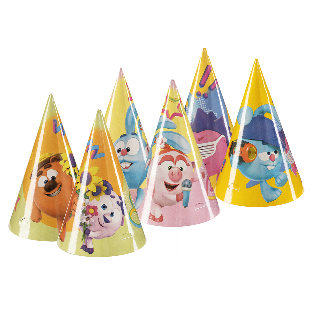 Колпаки, Смешарики, Ассорти, 6 шт. в упак. 