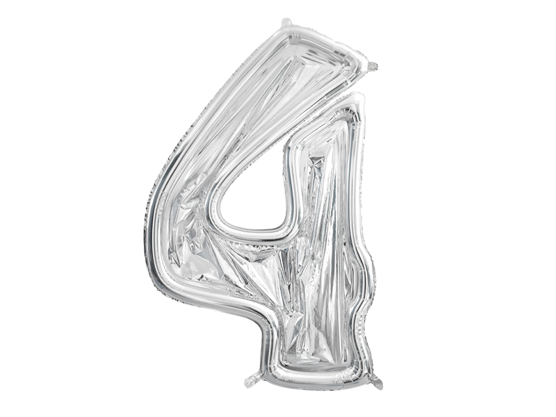 Шар (65''/165 см) Цифра, 4 Каркасная, 1 шт. в уп.