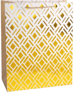 Пакет подарочный, 210гр, Эффектная серия, Дизайн №3, Металлик, 42*31*12 см, 1 шт.