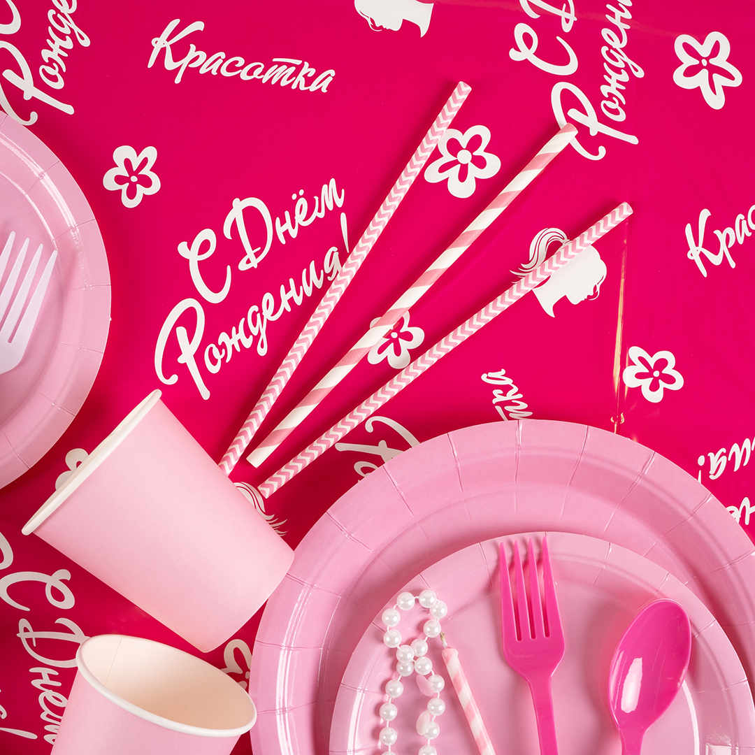 Скатерть одноразовая, Красотка, 120*180 см, 1 шт.