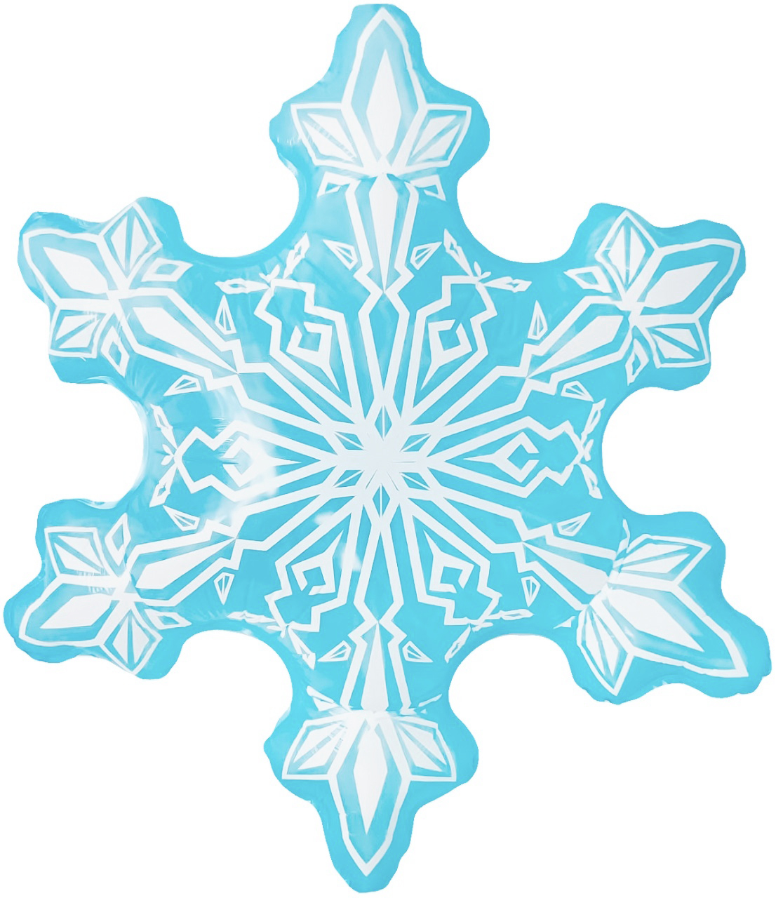 Шар (38''/97 см) Фигура, Снежинка, Голубой, 1 шт. в уп.