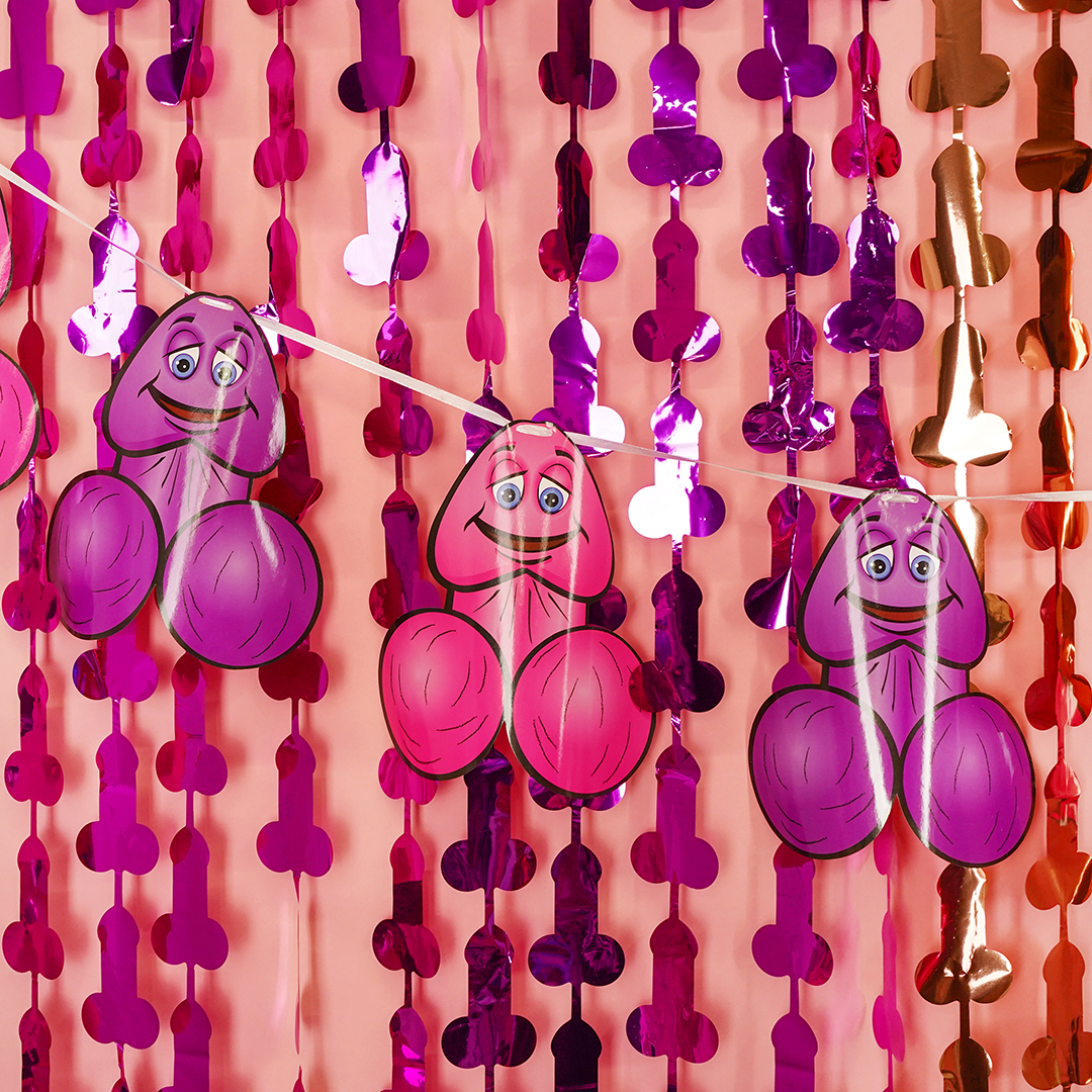 Гирлянда на Девичник, Розовый, 23*21 см, 2 м, 1 упак.