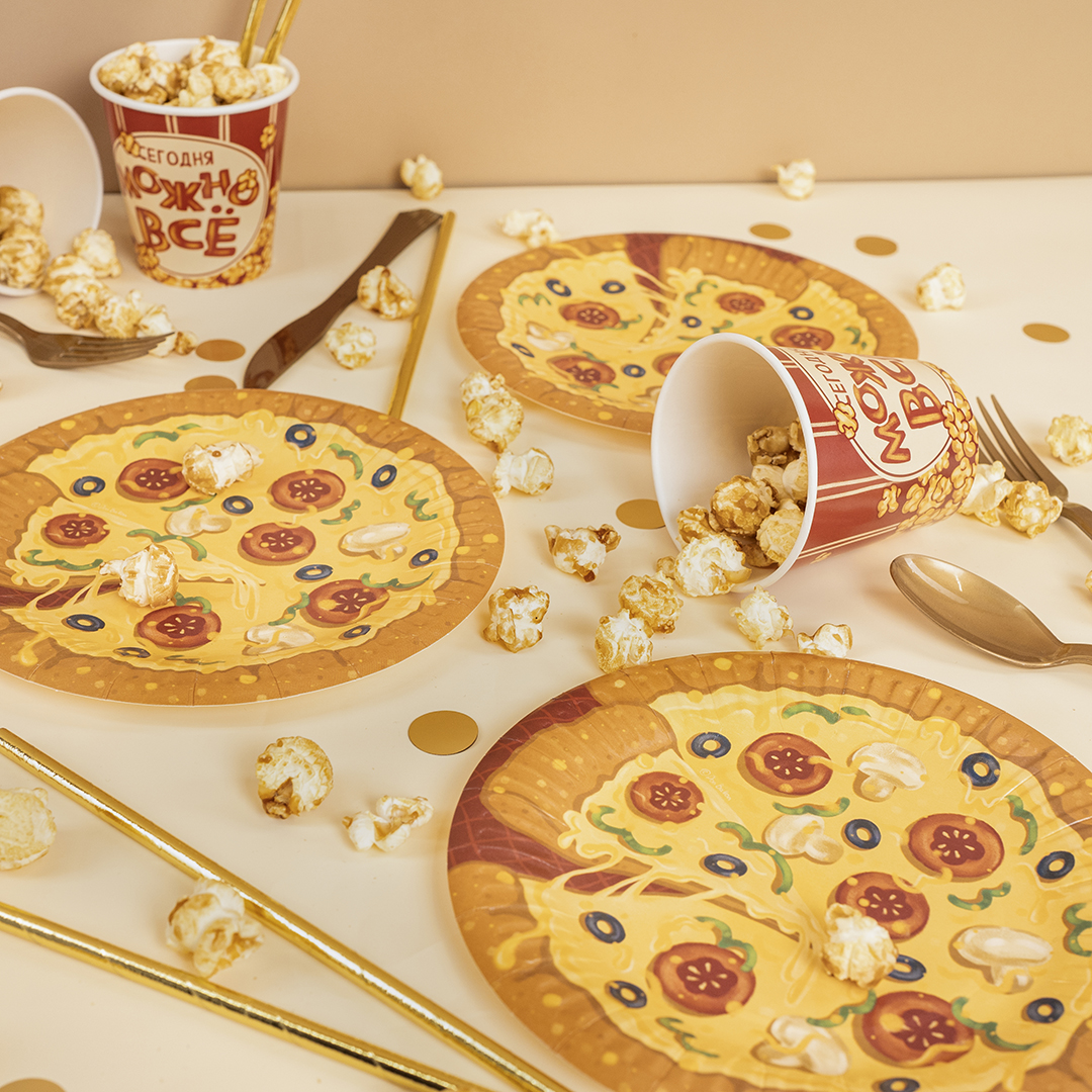 Тарелки (7''/18 см) Фастфуд, 6 шт.