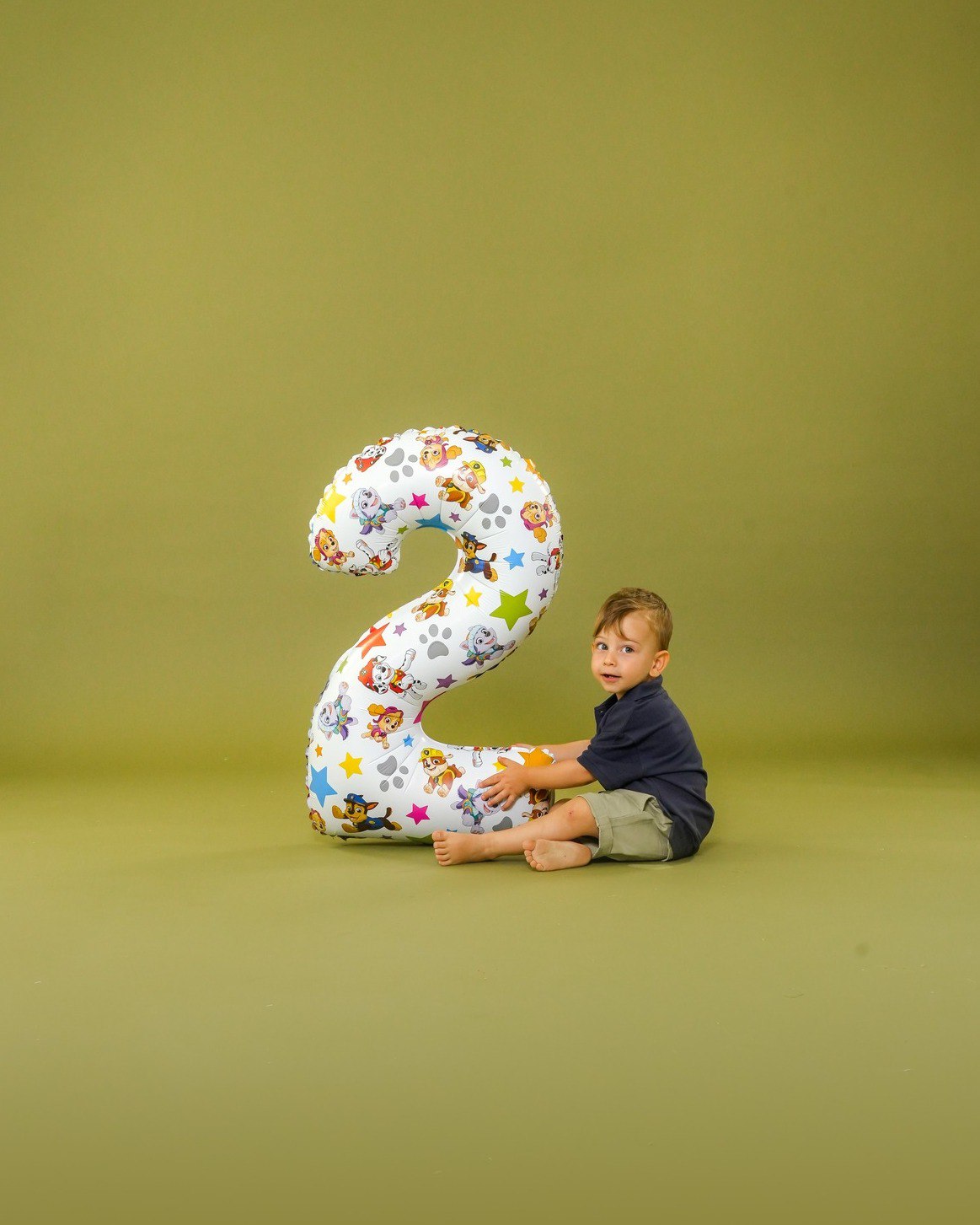 Шар (26''/66 см) Цифра, 2 Щенячий Патруль, 1 шт.