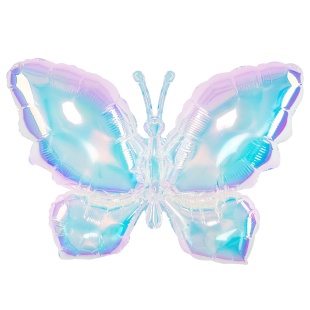 Шар (39''/99 см) Фигура, Бабочка (надув воздухом), Зеркальный, Хамелеон, 1 шт. в уп.