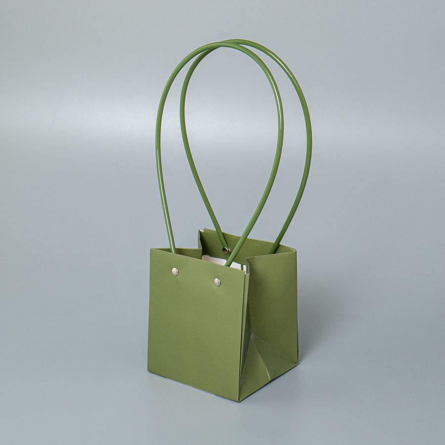 Пакет для цветов, Мастхэв, Авокадо, 13*12*11 см, 1 шт.