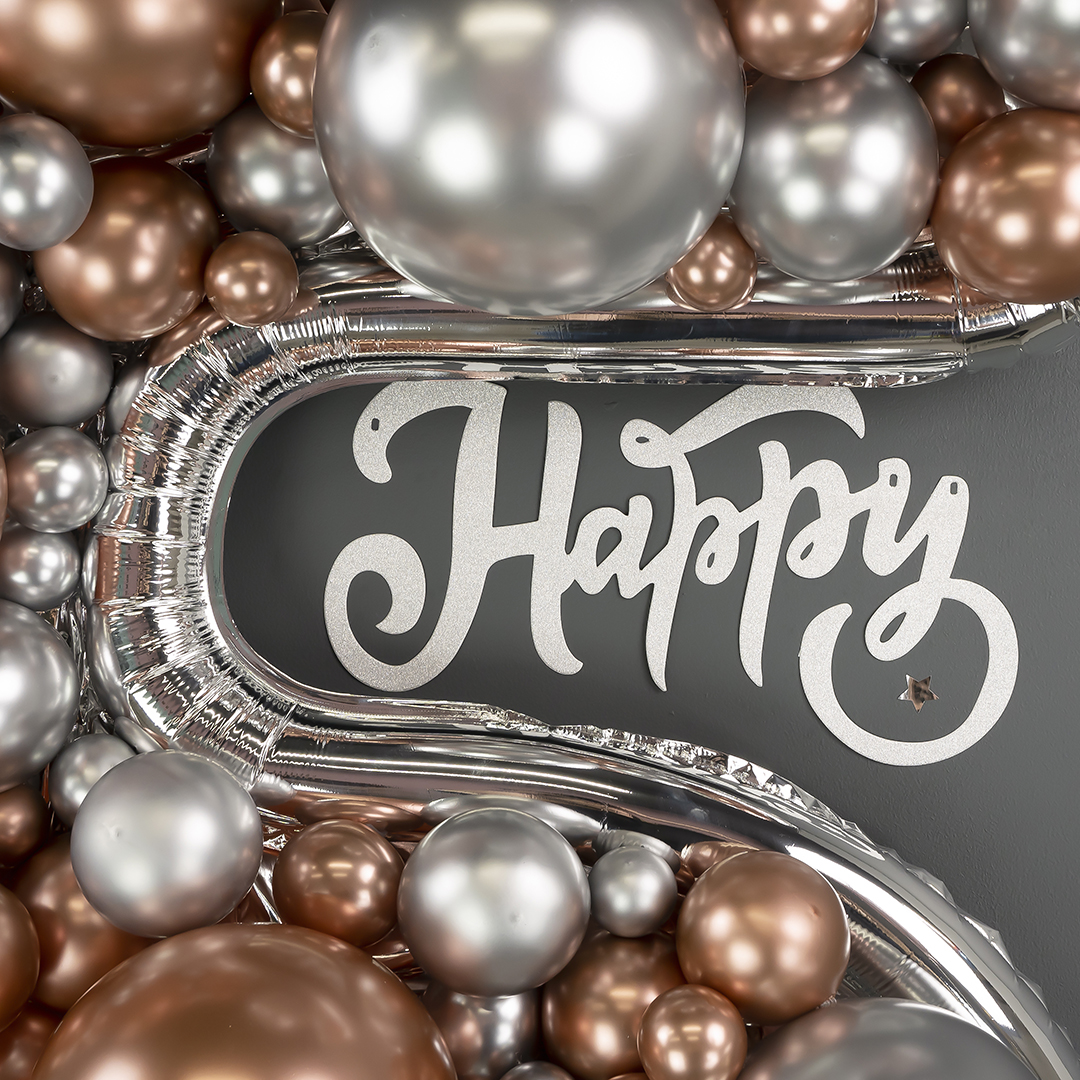 Шар (5''/13 см), Розовое Золото, хром, 50 шт.