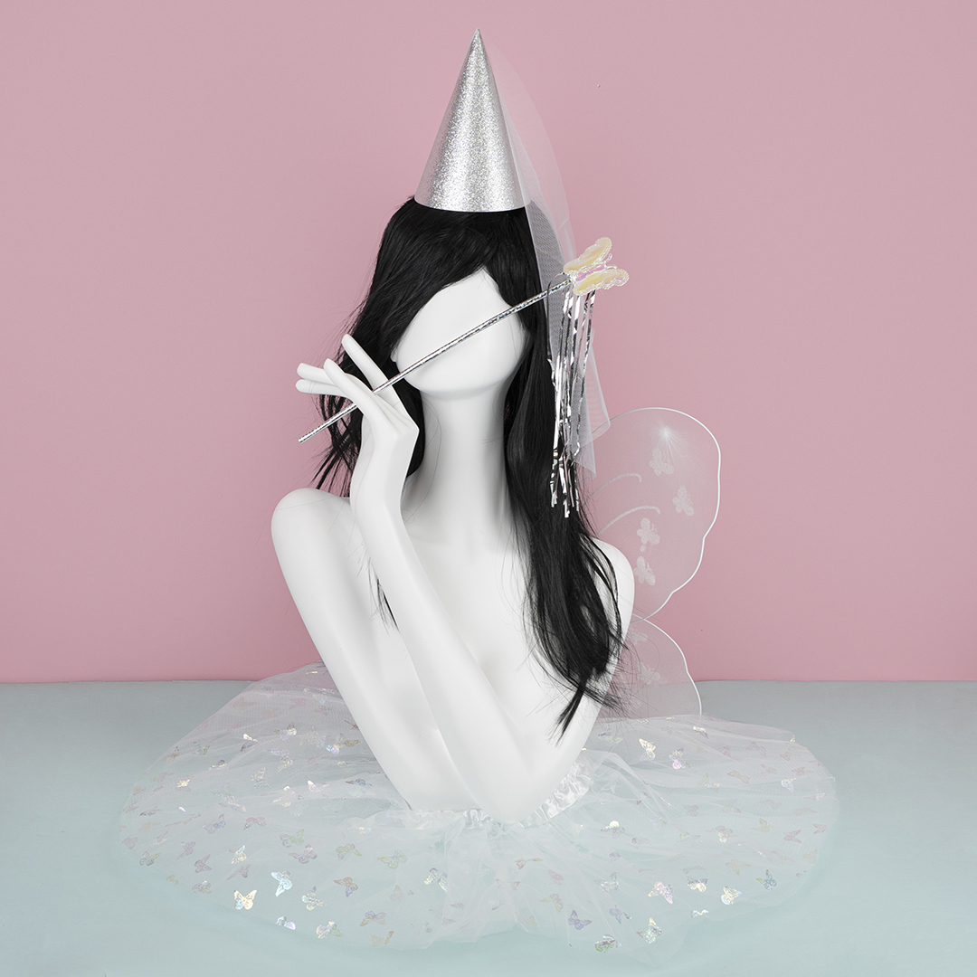 Парик карнавальный, 160 гр, Классик, Черный, 1 шт. в упак. 