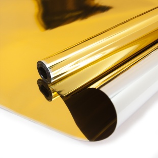 Упаковочная пленка (0,6*8,5 м) Золото, Металлик, 1 шт.