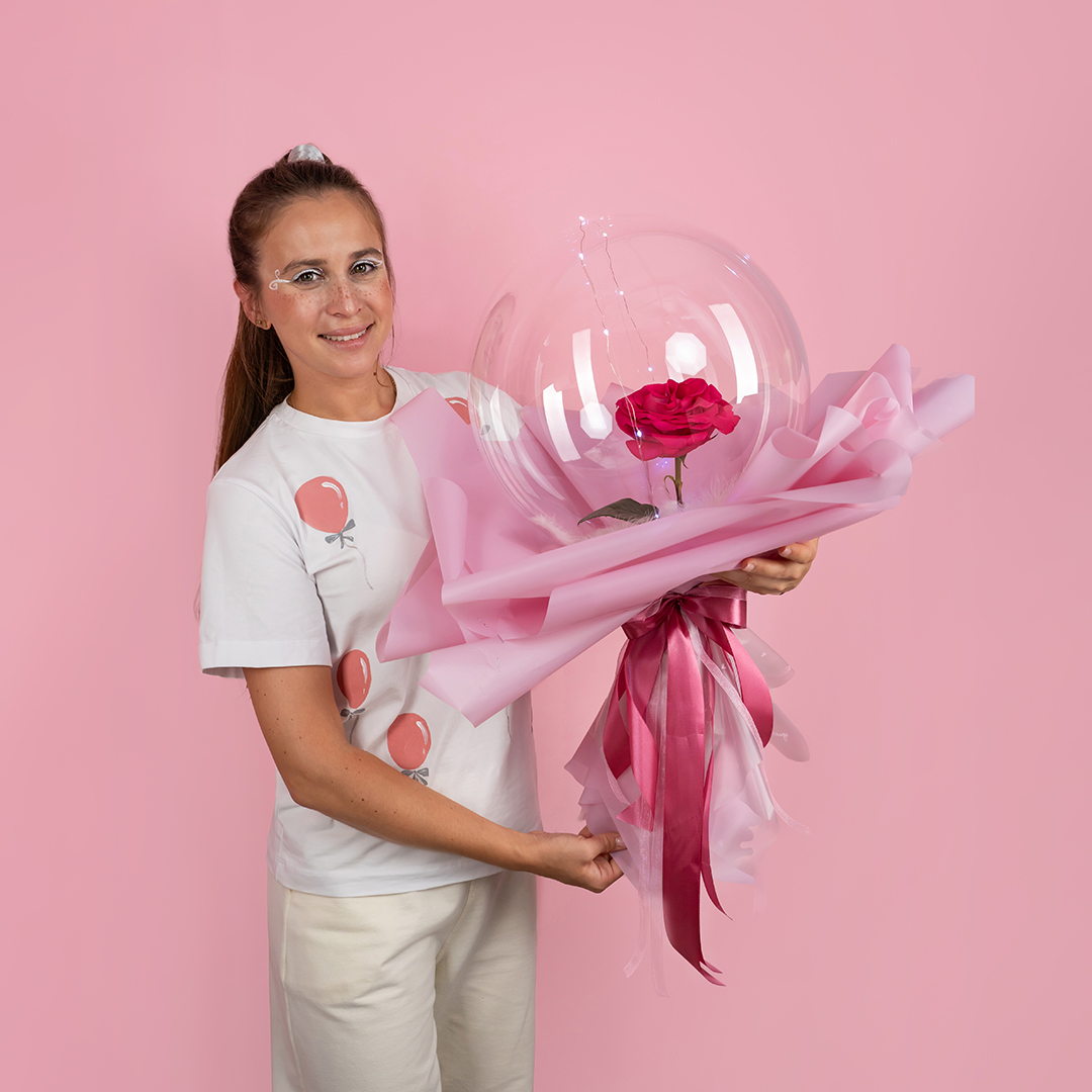 Лента атласная (5 см*22,85 м) Дымчатая роза, 1 шт.