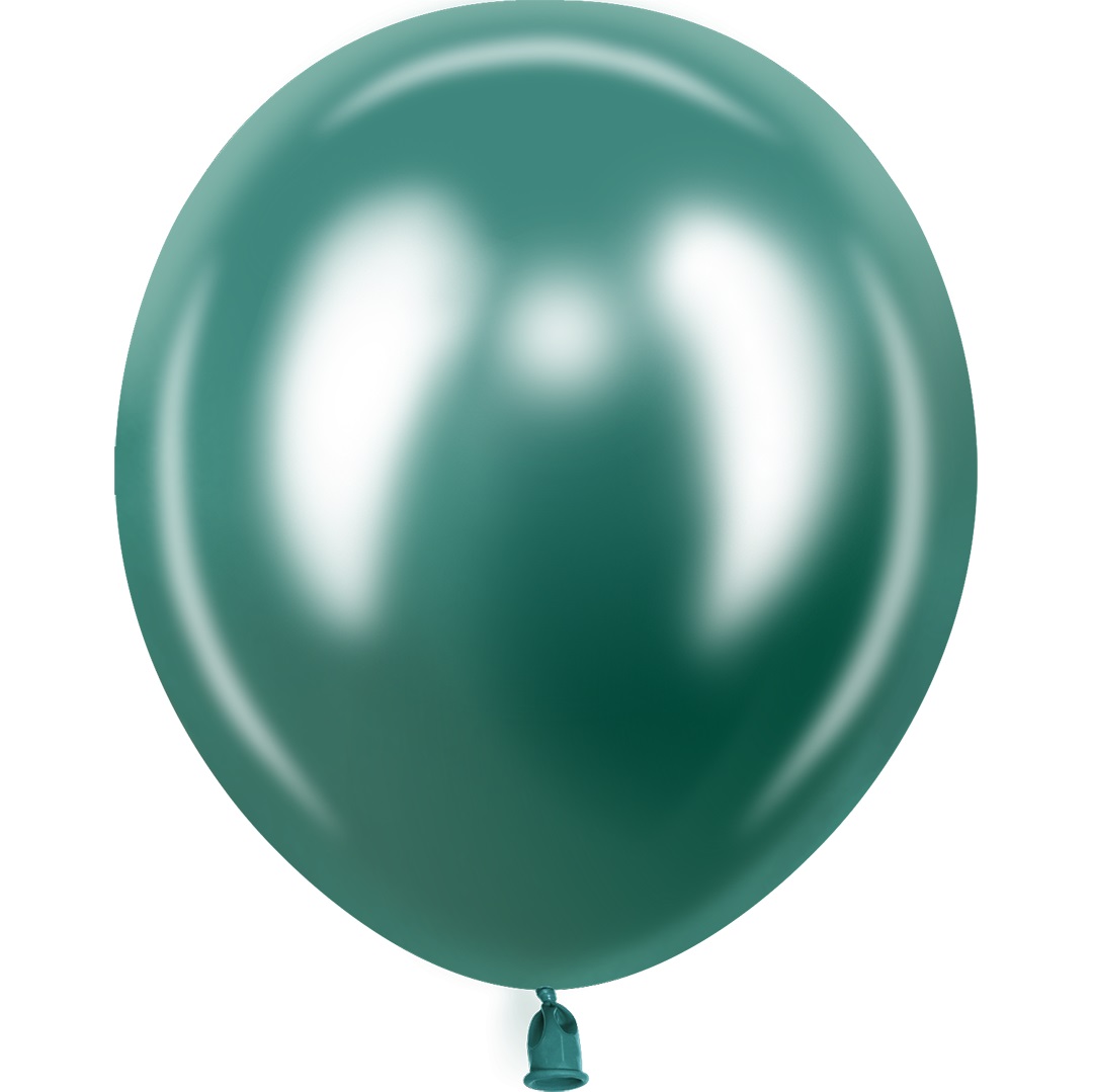 Шар (18''/46 см), Зеленый, хром, 10 шт.