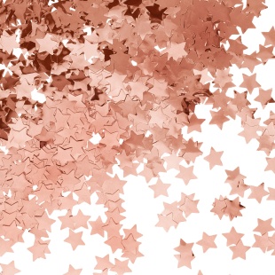 Конфетти фольга Звезда, Розовое Золото, Металлик, 1,5 см, 50 г.