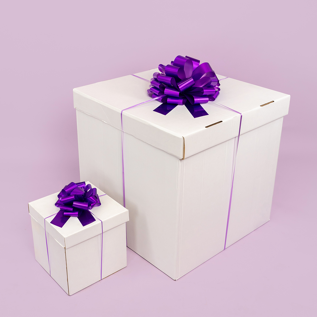 Бант Шар, Фиолетовый, Лаковый, 21 см, 1 шт. в упак. 