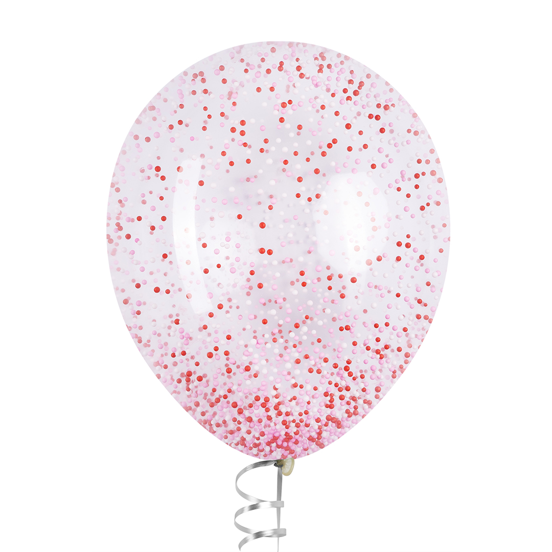 Шарики пенопласт, Цветной микс, Красный/Розовый, 2-4 мм, 10 гр.