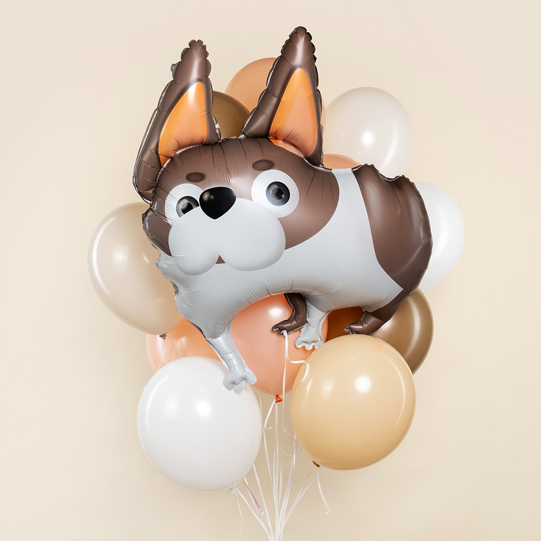 Шар (35''/89 см) Фигура, Бульдог, 1 шт.