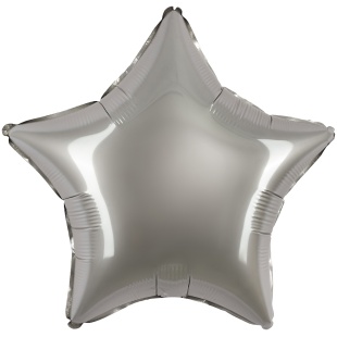 Шар (18''/46 см) Звезда, Лунное Серебро, Матовый, 1 шт.
