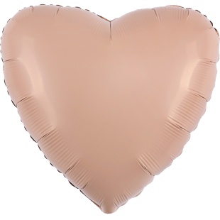 Шар (18''/46 см) Сердце, Винтажная роза, Матовый, 1 шт.