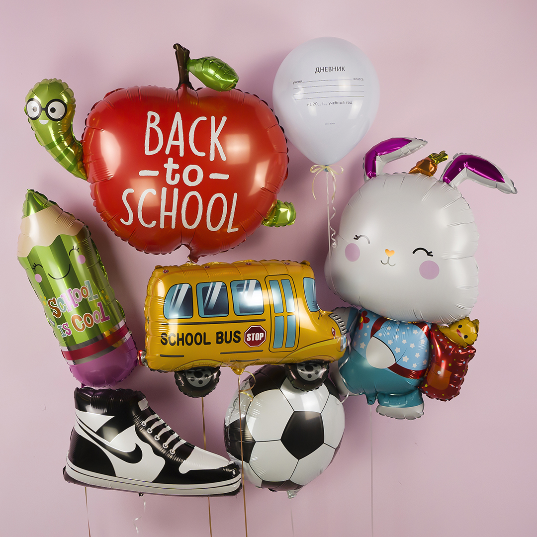 Шар (39''/99 см) Фигура, Зайка с рюкзачком, 1 шт.