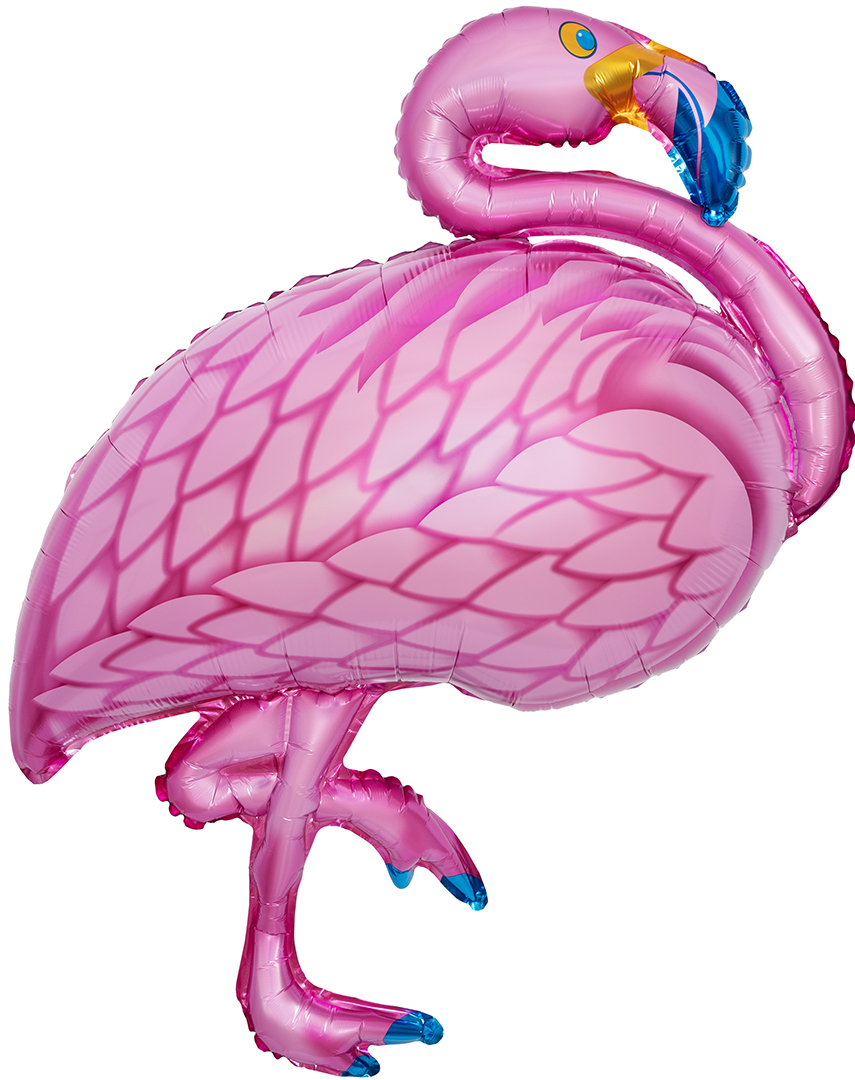 Шар (38''/97 см) Фигура, Фламинго, Розовый, 1 шт. в уп.