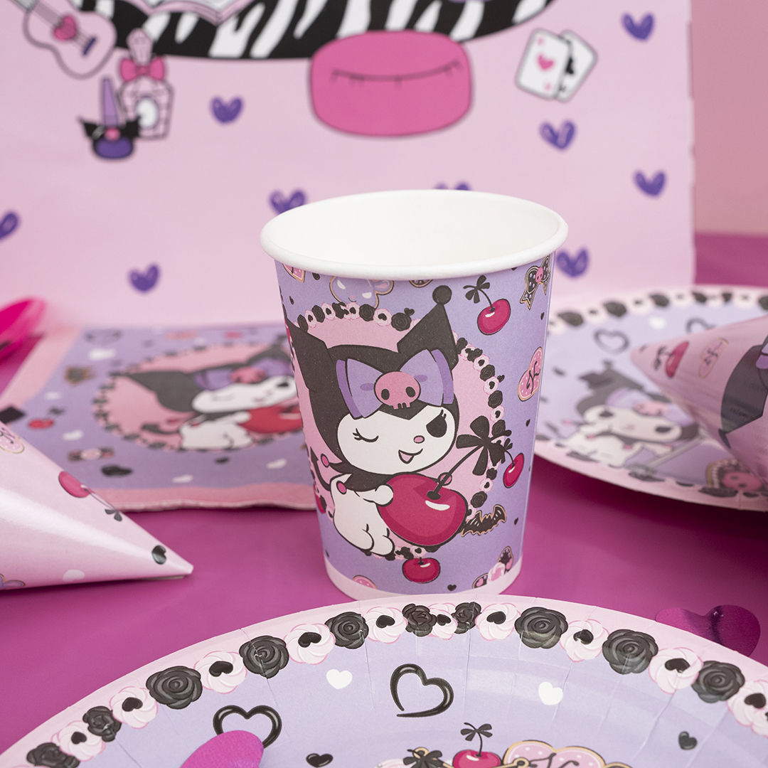 Стаканы (250 мл) Kuromi, 6 шт.