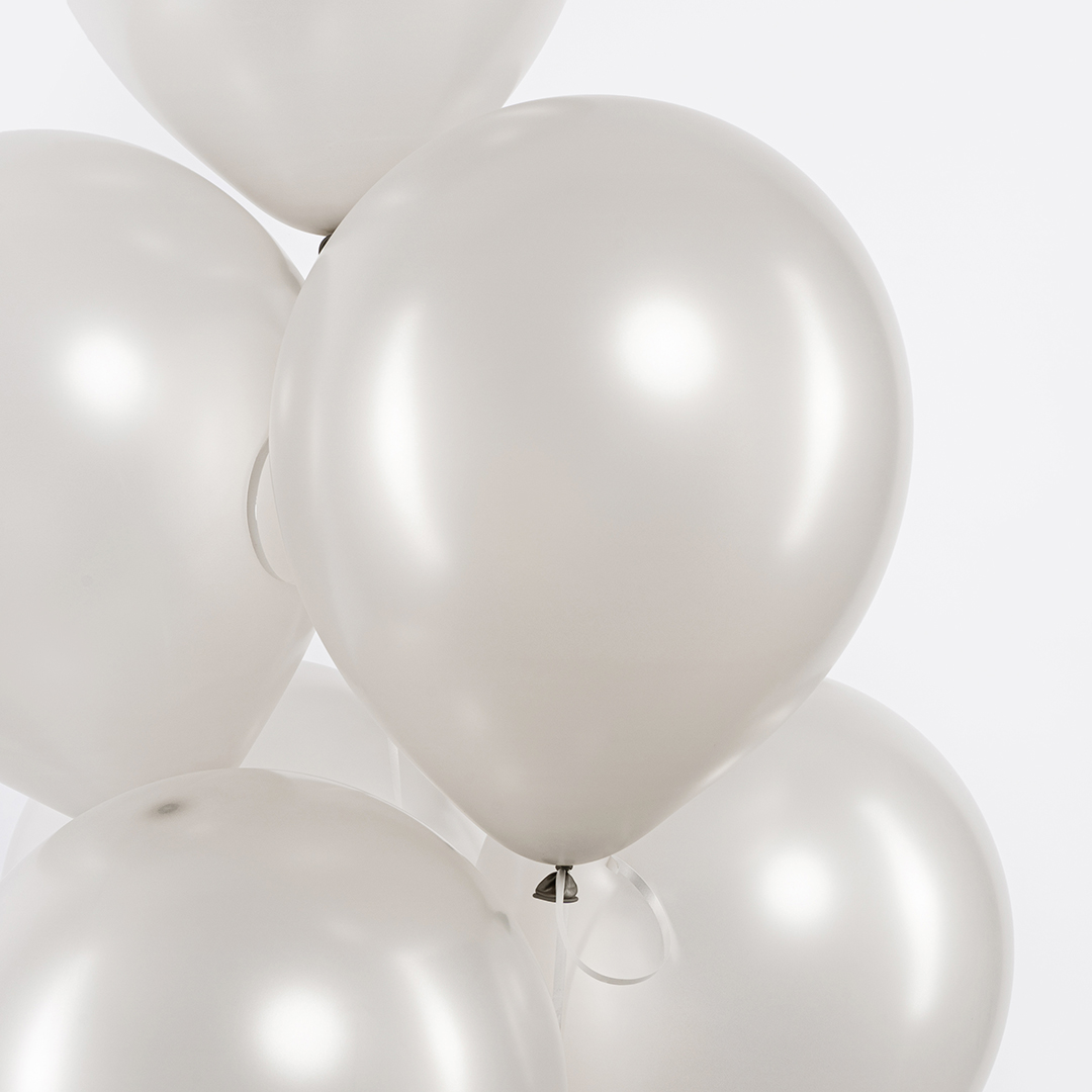 Шар (12''/30 см), Серебро, металлик, 100 шт.