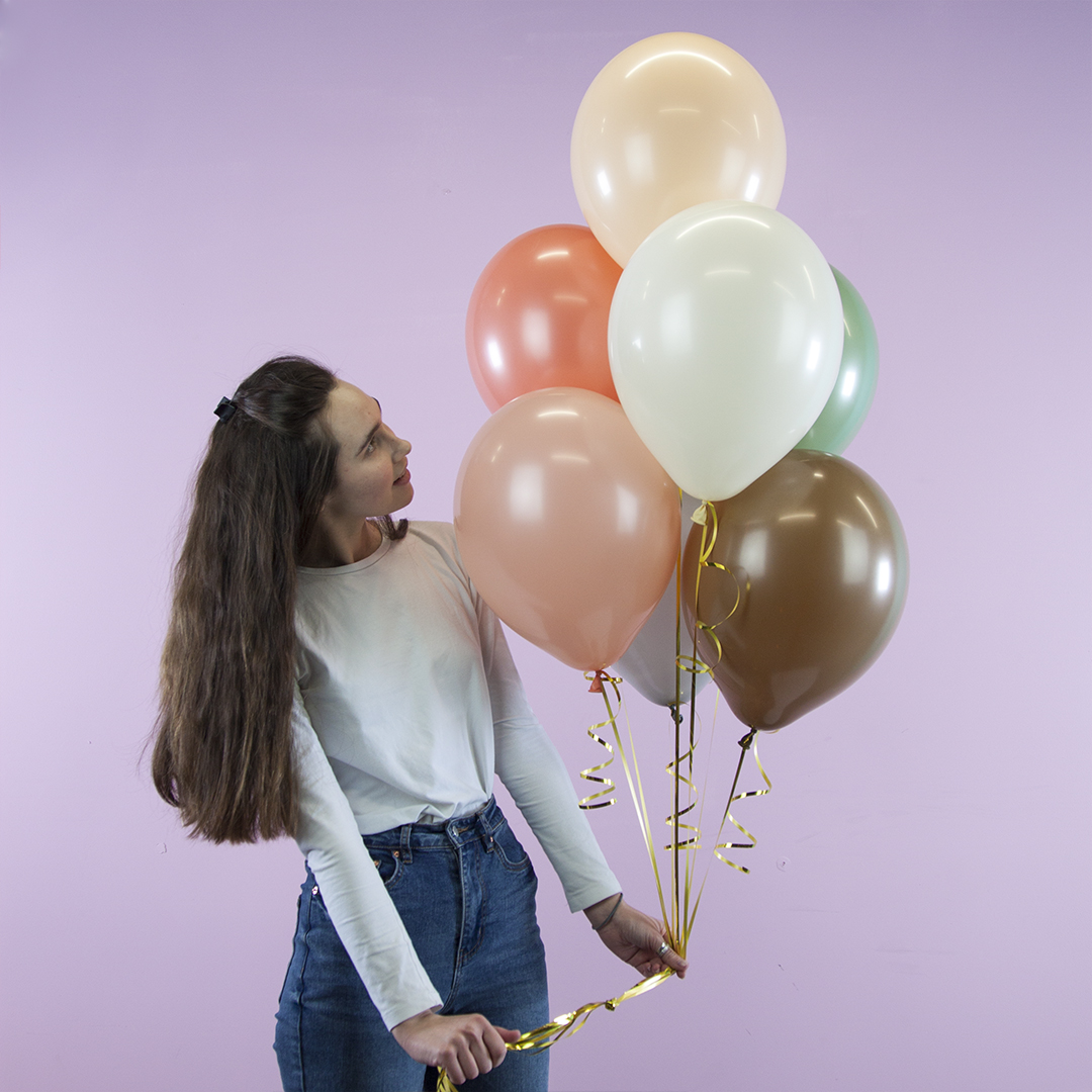 Шар (12''/30 см), Кофе, пастель ретро, 100 шт.