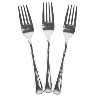 Вилки, Серебро, Металлик, 18 см, 10 шт. в упак. 