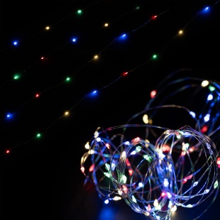 Светодиодная гирлянда, Роса 50 Led, IP14, 5 м. Разноцветный, 1 шт.