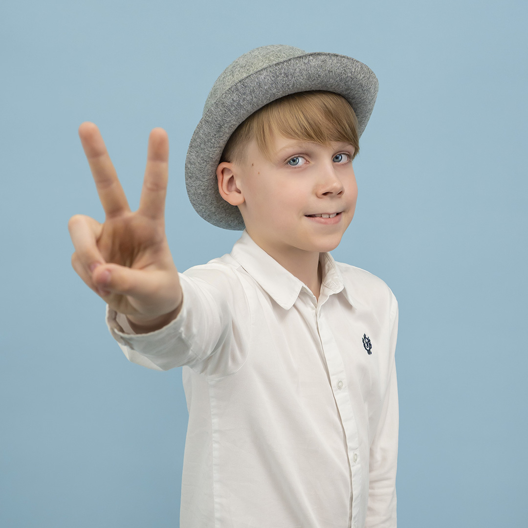 Шляпа Котелок, фетр, Серый, 56-58 разм., 1 шт. 