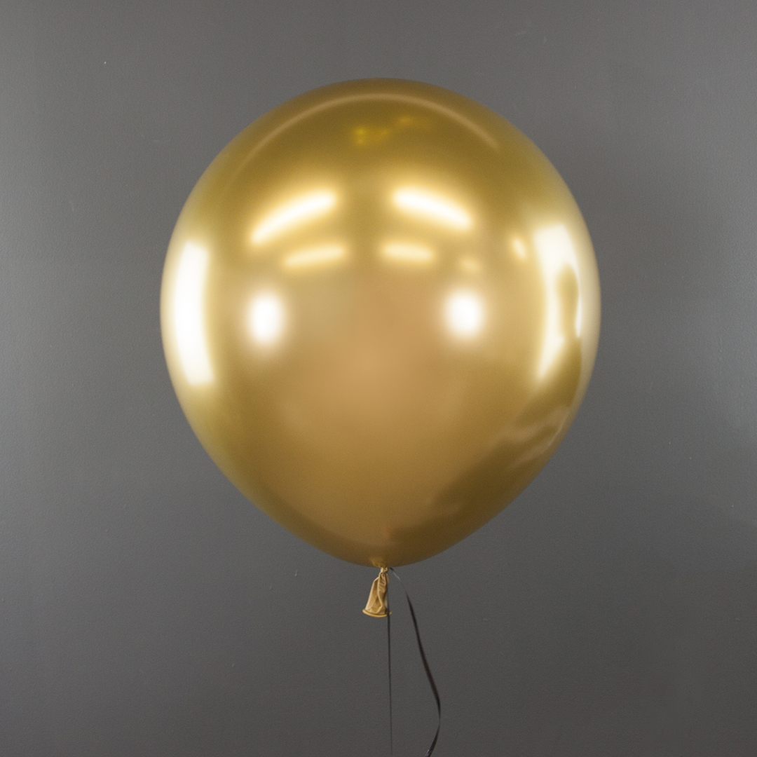 Шар (18''/46 см), Золото, хром, 10 шт.