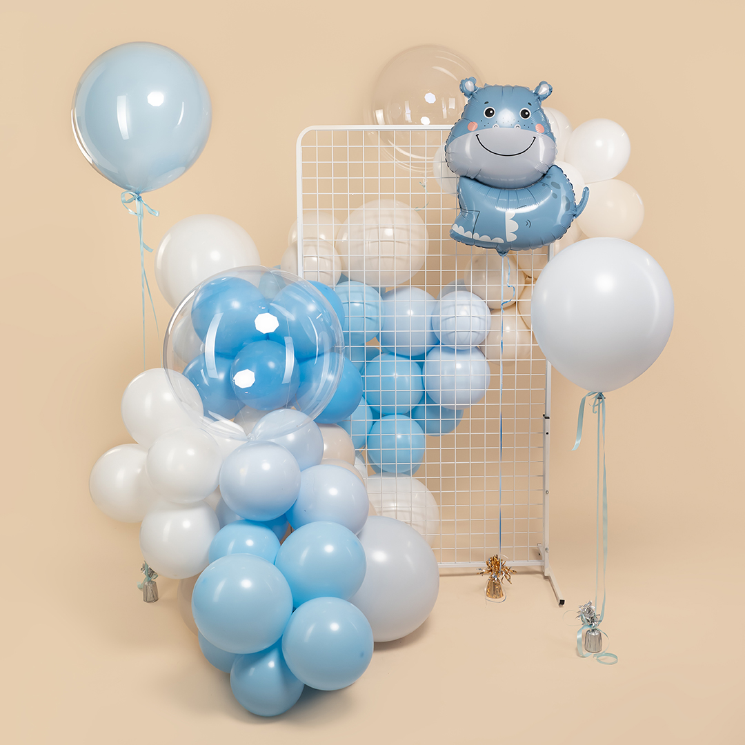 Шар (12''/30 см), Белый, пастель, 100 шт.