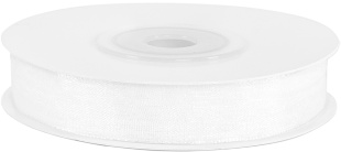 Лента органза (1,2 см*22,85 м) Белый, 1 шт.