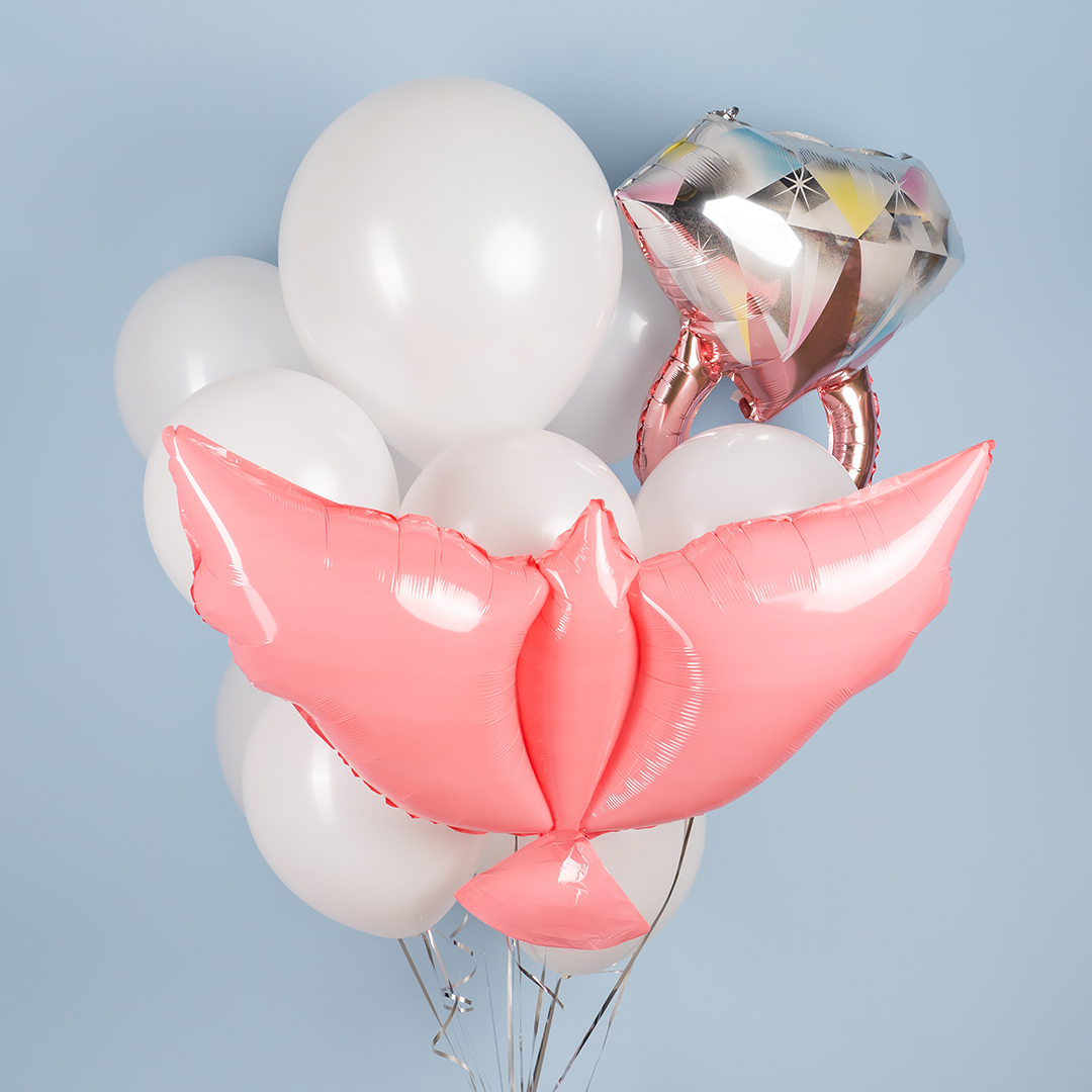 Шар (41''/104 см) Фигура, Голубь, Розовый, 1 шт.