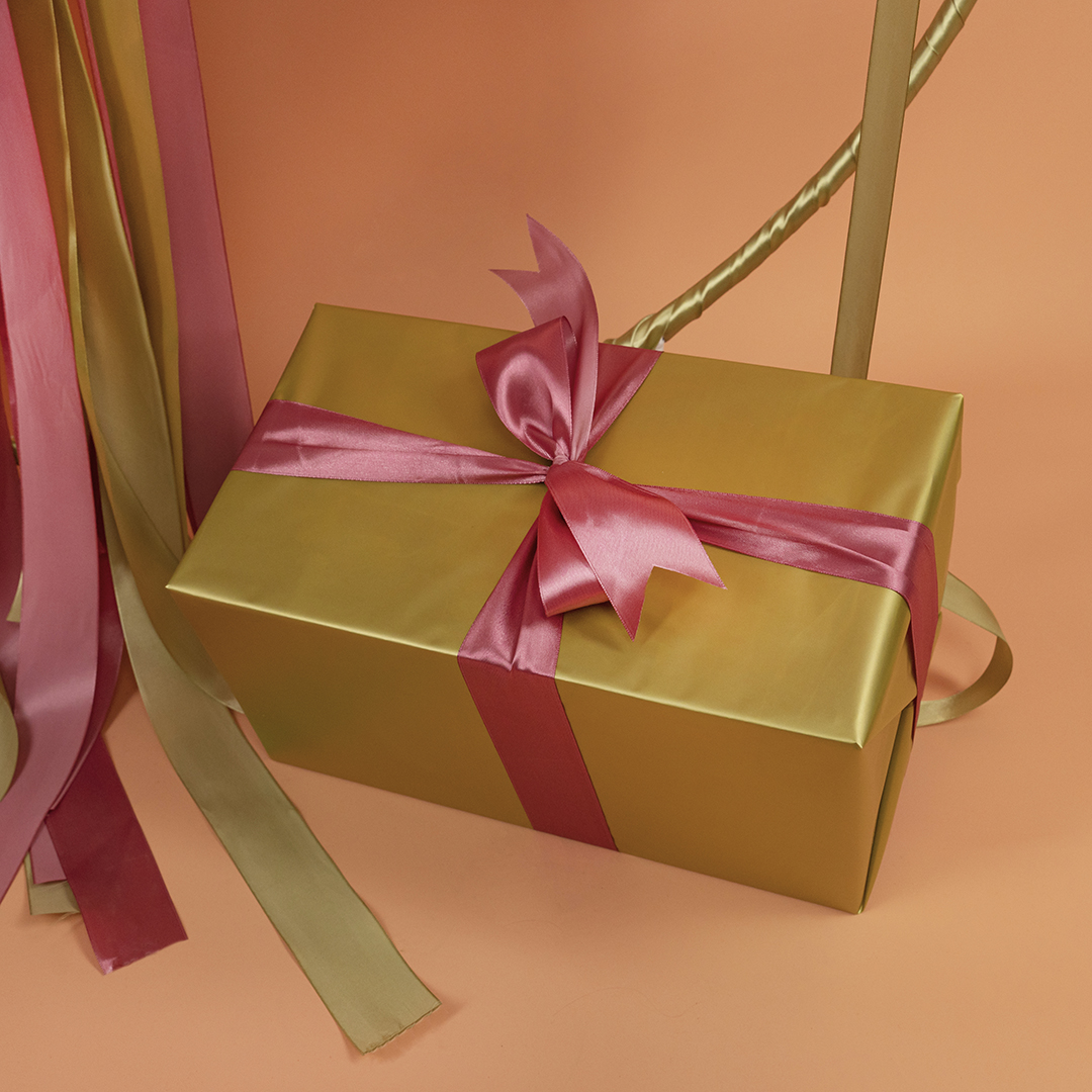 Лента атласная (5 см*22,85 м) Дымчатая роза, 1 шт.