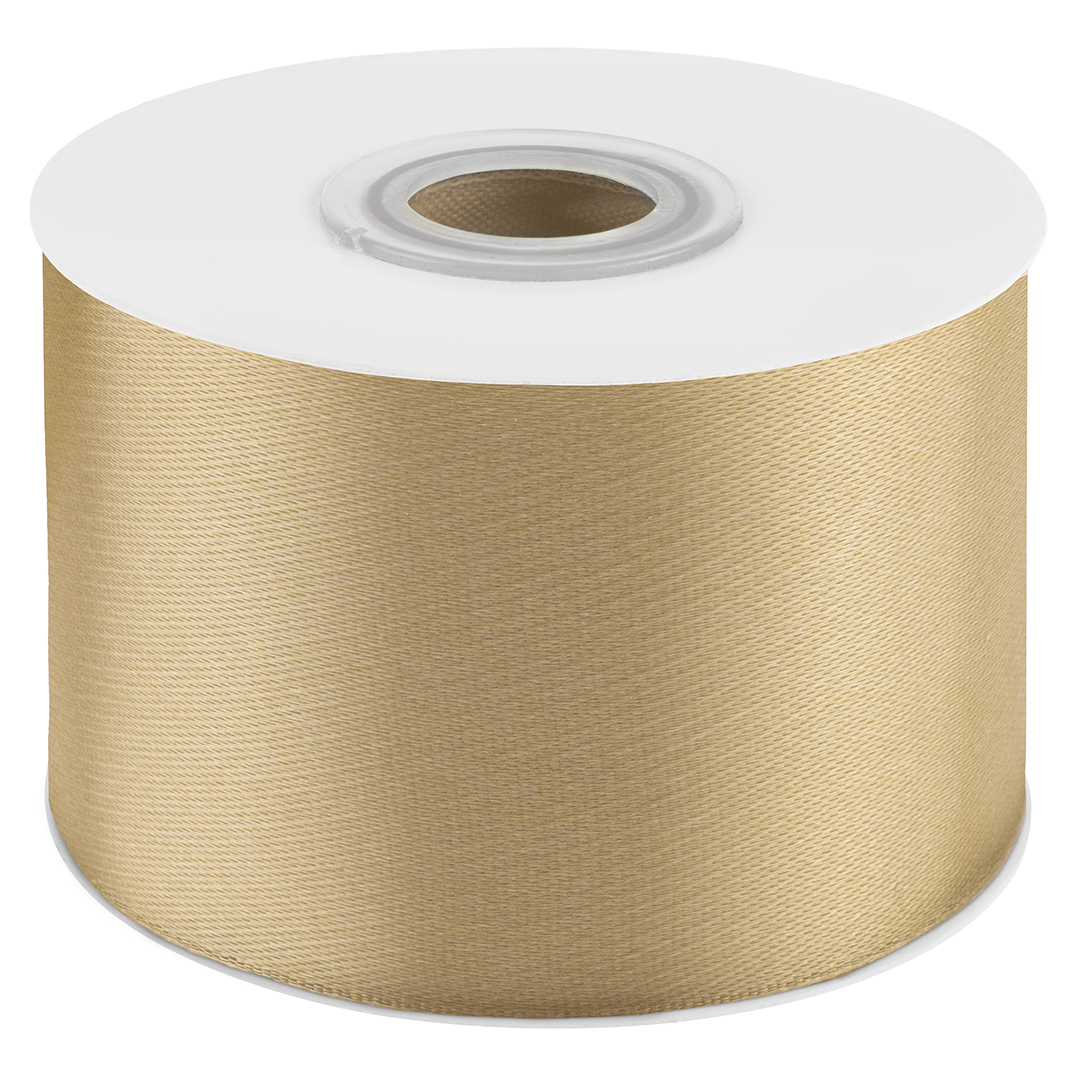 Лента атласная (5 см*22,85 м) Золото, 1 шт.