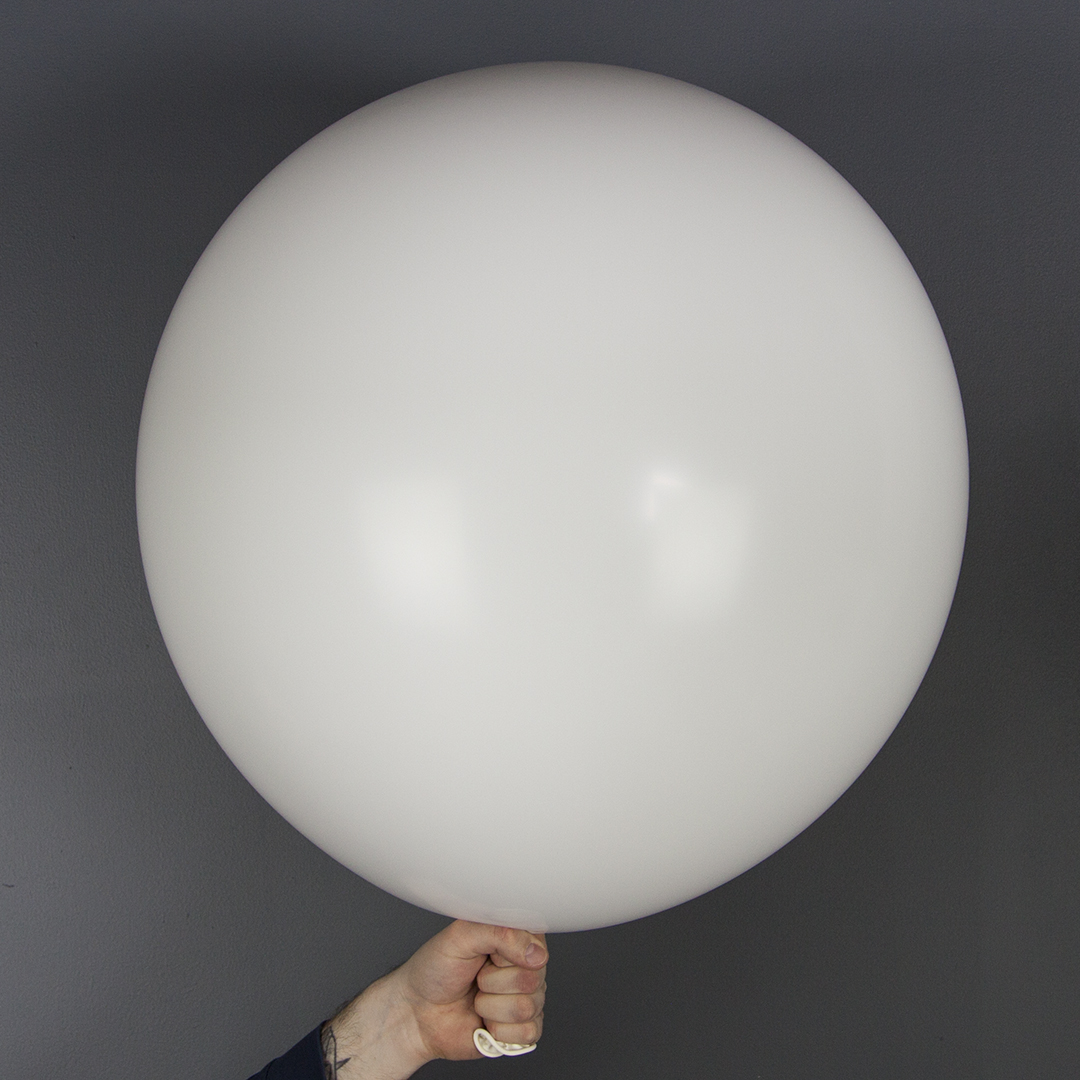 Шар (36''/91 см), Белый, пастель, 1 шт.