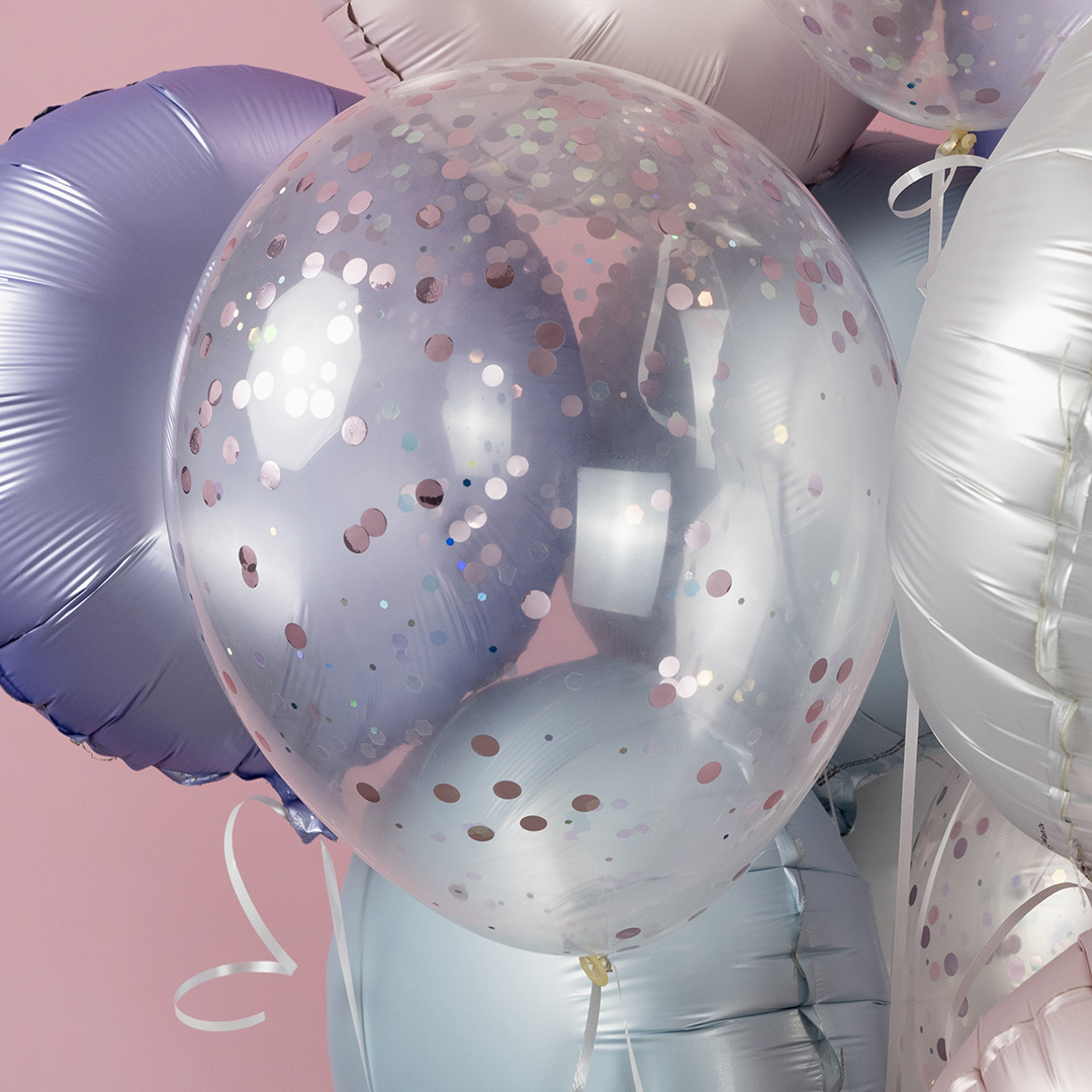 Конфетти фольга Круг, Розовый, Хром, 1 см, 50 г.