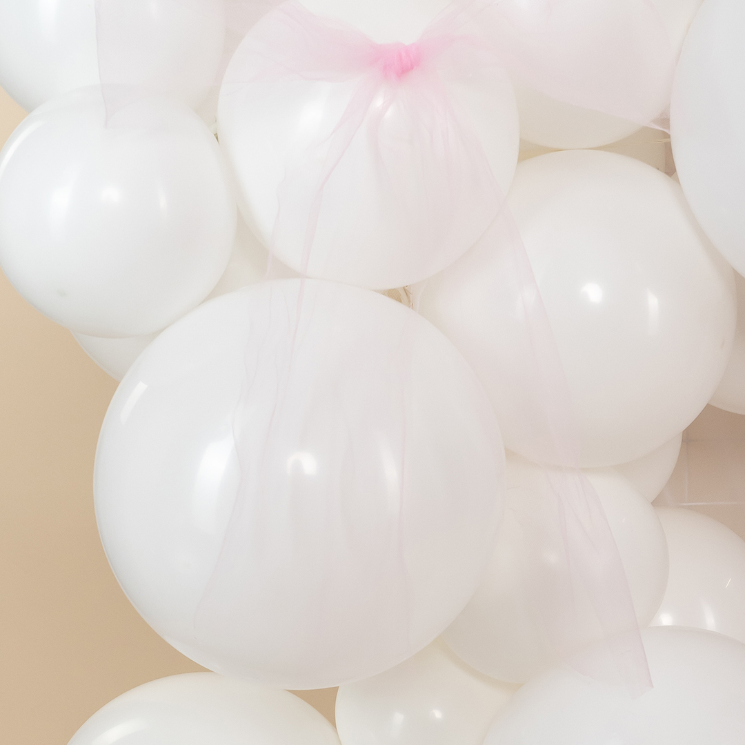 Шар (12''/30 см), Белый, пастель, 100 шт.