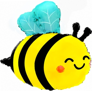 Шар (32''/81 см) Фигура, Милая пчела, Сатин, 1 шт. в уп.