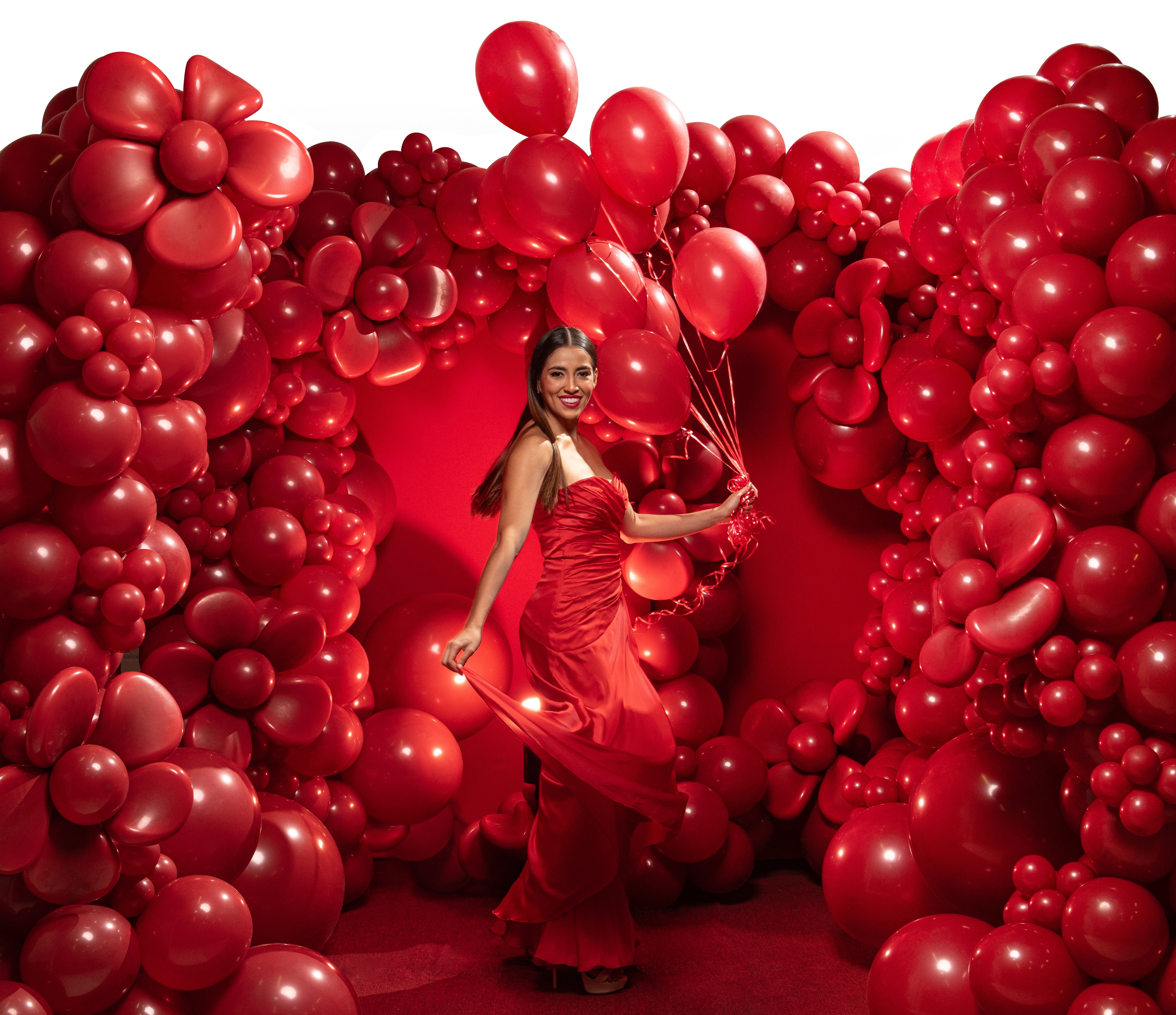 Шар (24''/61 см), Королевский красный (016), пастель, 3 шт.