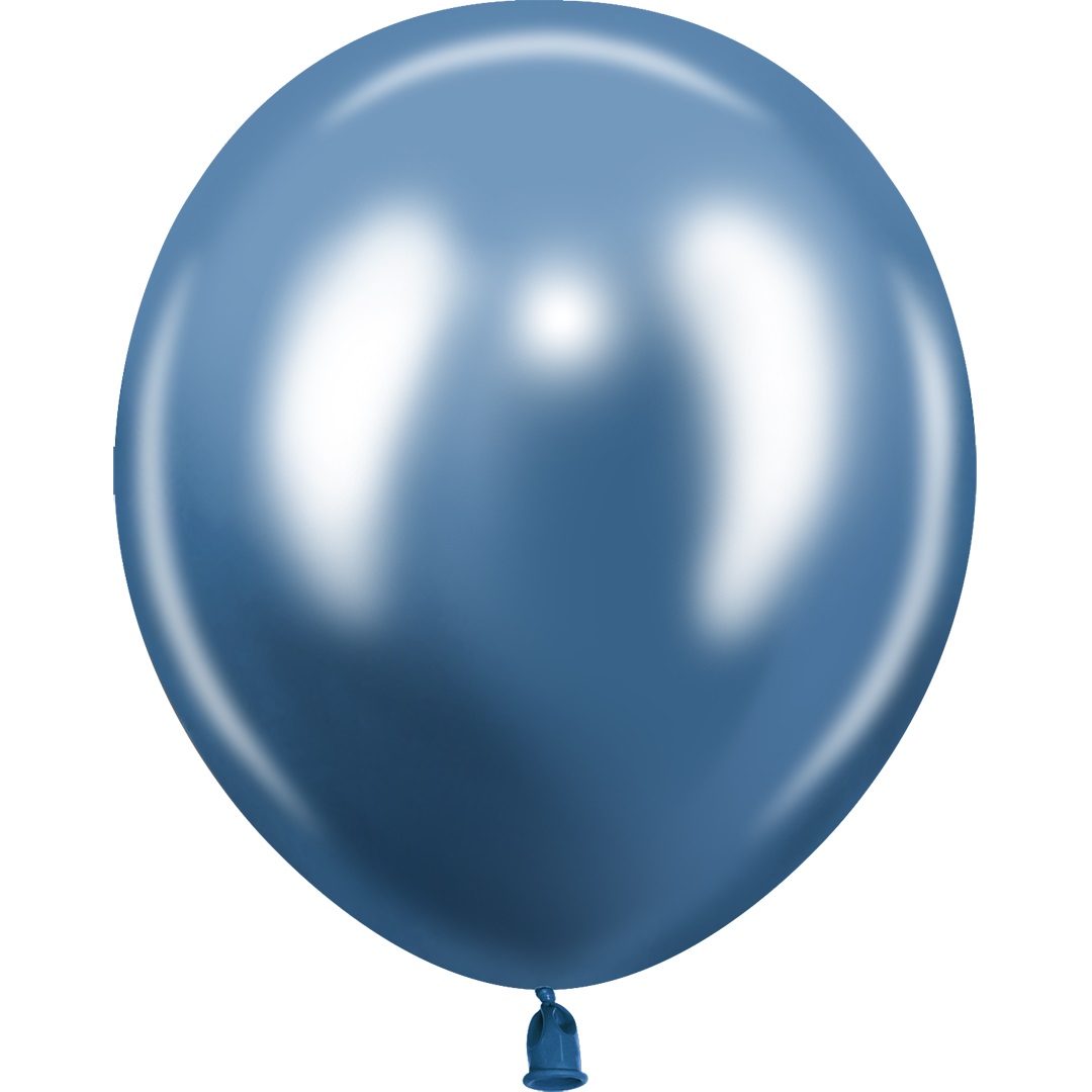 Шар (10''/25 см), Синий, хром, 50 шт.