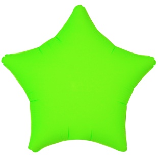 Шар (18''/46 см) Звезда, Салатовый, Неон, 1 шт.