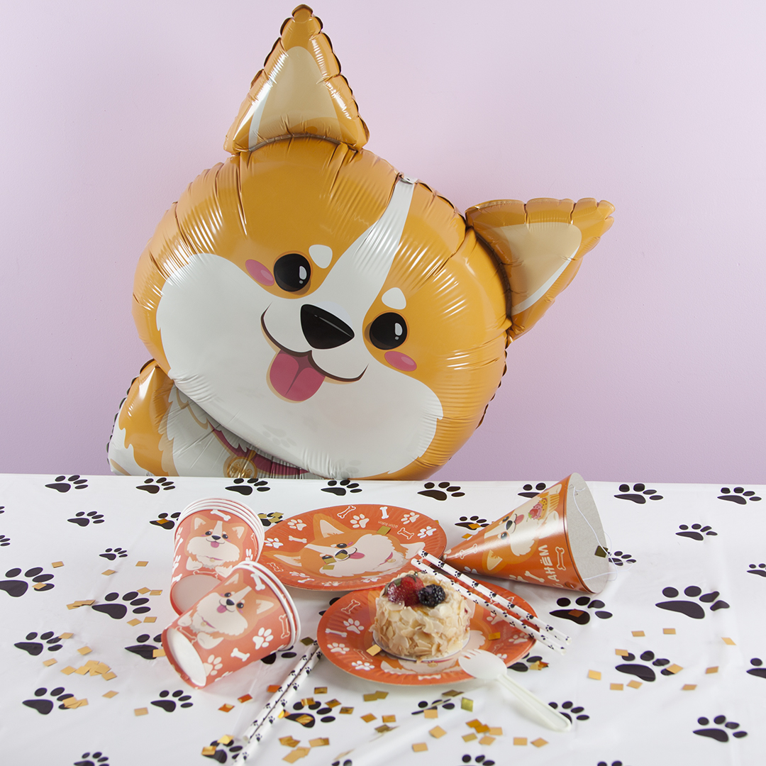 Колпаки, Счастливый корги, 6 шт. в упак. 