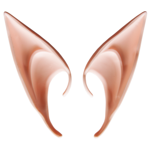 Уши эльфа, длинные, Розовый, 12 см, 1 шт. 